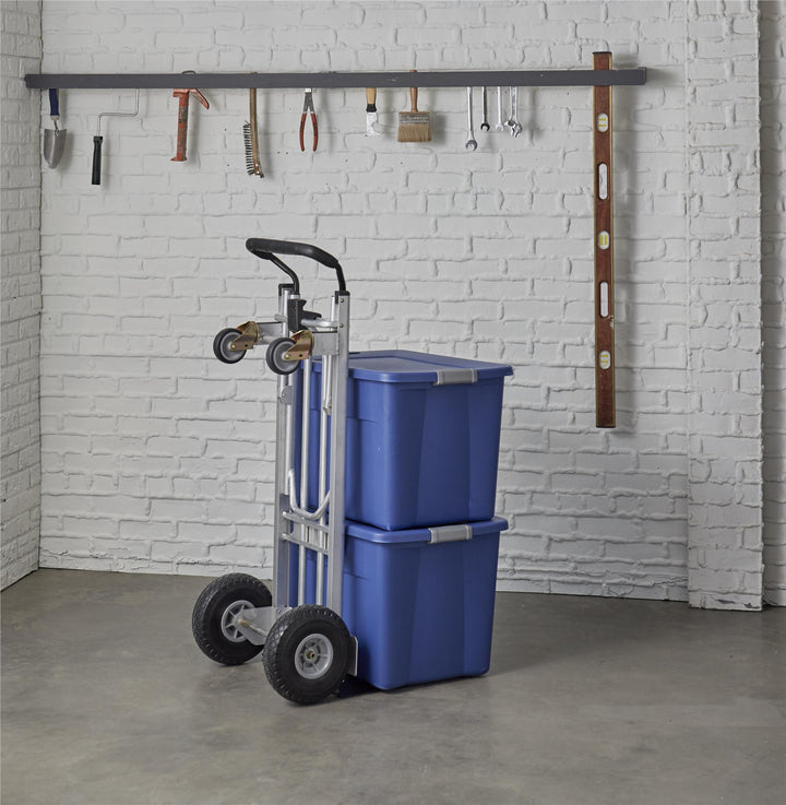3-in-1 Folding Series Hand Truck, Cart and Platform Cart with Flat Free Wheels - Aluminum/Black