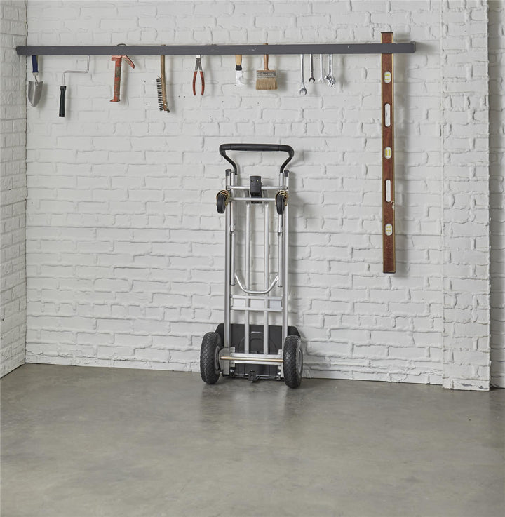 3-in-1 Folding Series Hand Truck, Cart and Platform Cart with Flat Free Wheels - Aluminum/Black