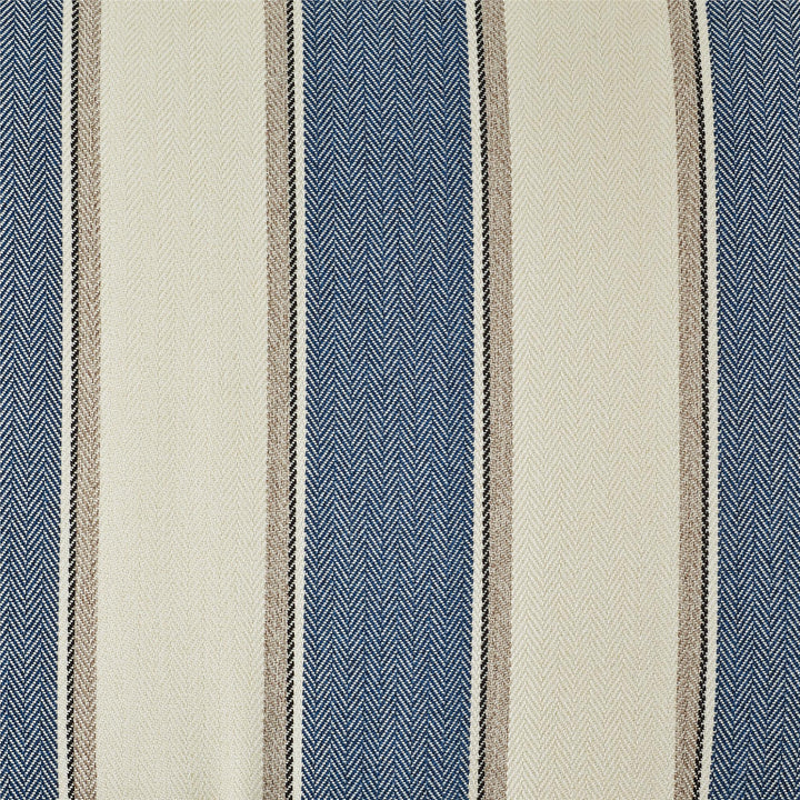 Nail Head Trim Upholstered Club Accent Chair Reva -  Blue Stripe