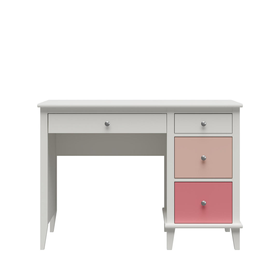 Kids’ study desk with colorful knobs -  Pink