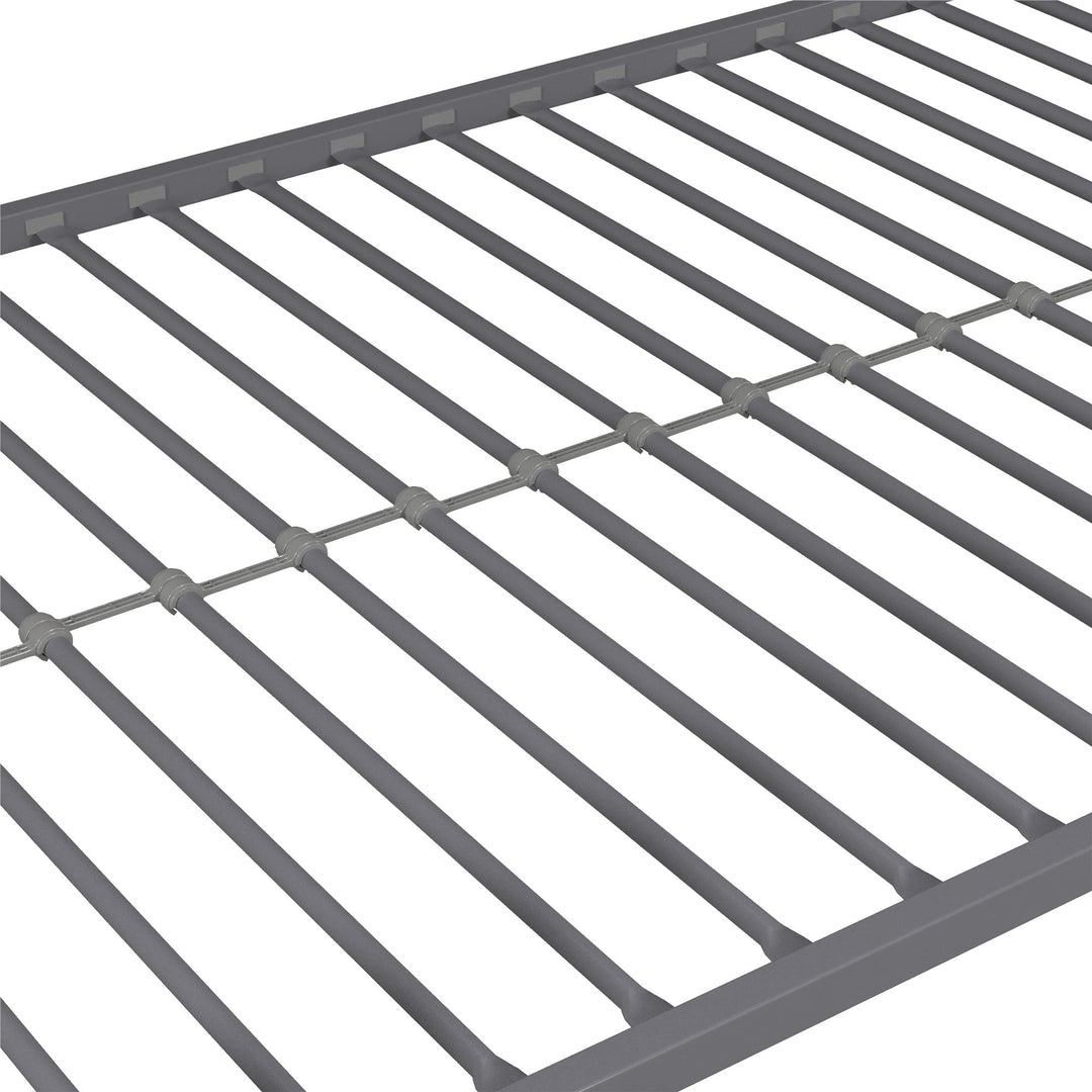 Jillette Twin over Twin Metal Bunk Bed - Silver - Twin-Over-Twin