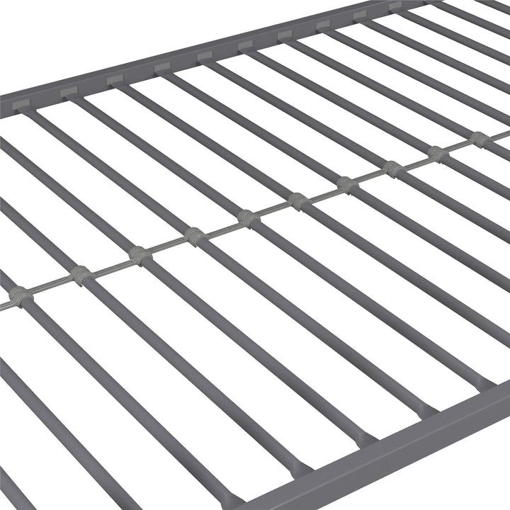 Jillette Twin over Twin Metal Bunk Bed - Silver - Twin-Over-Twin