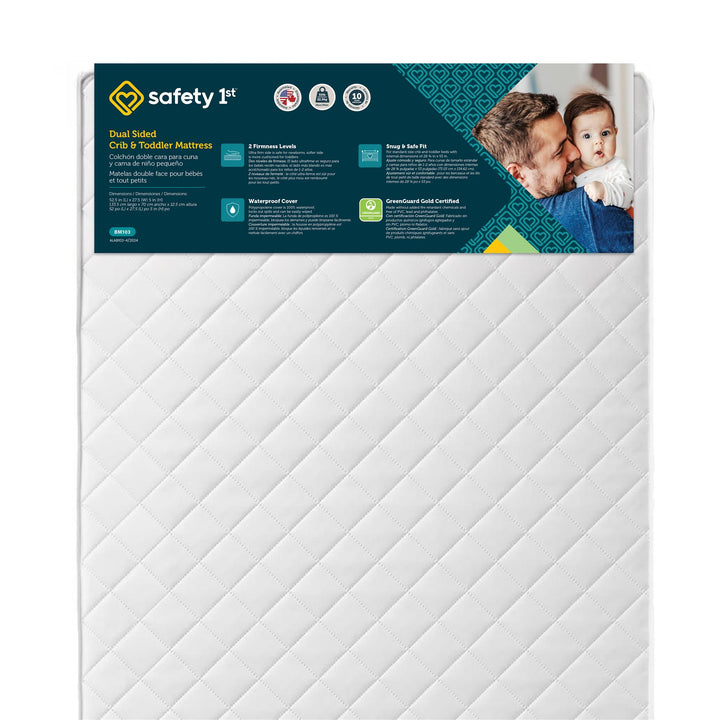 Little Dreamer Dual Sided 2-in-1 Baby Crib & Toddler Bed Mattress - White - Crib & Toddler Mattress