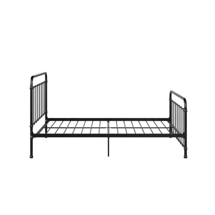 Brooklyn Iron Metal Bed with Adjustable Heights for Under Bed Storage - Black - Full