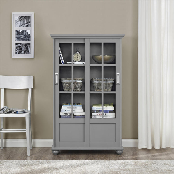 Ultimate book storage solution with Aaron Lane tall bookcase -  Gray