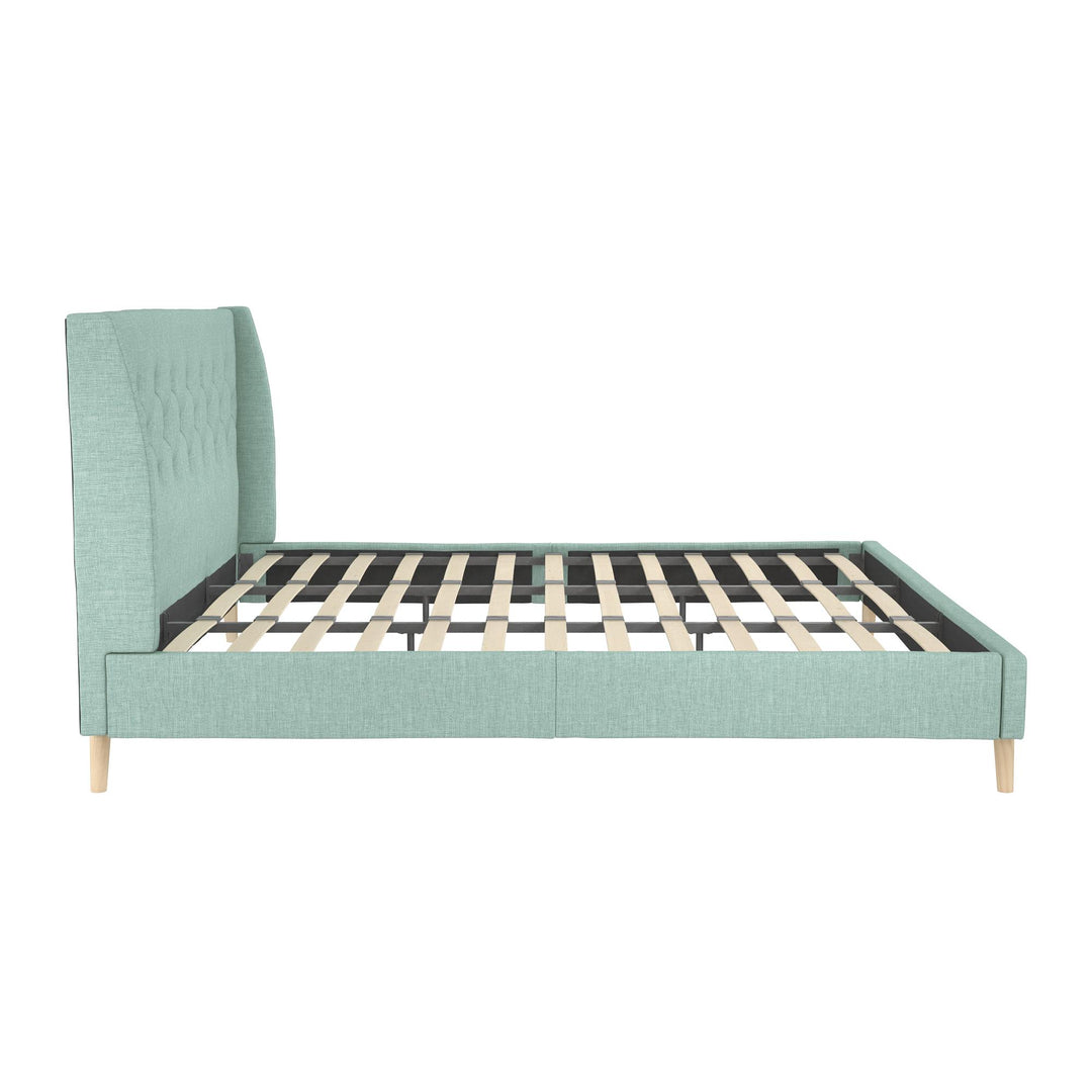 Best wingback bed with headboard -  Green 