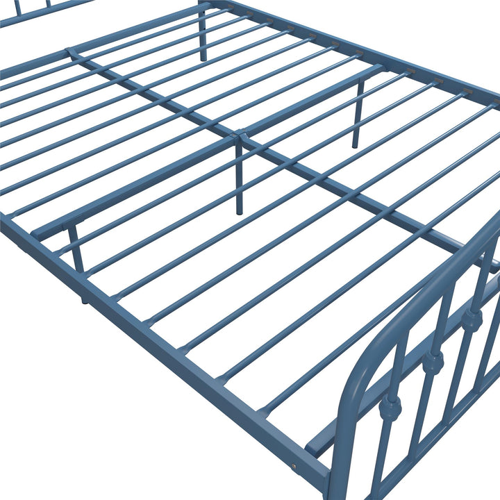 Bushwick Metal Bed - Sea Blue - Queen