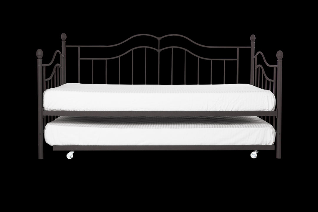 Tokyo Metal Daybed and Trundle Set with Metal Slats - Bronze - Twin