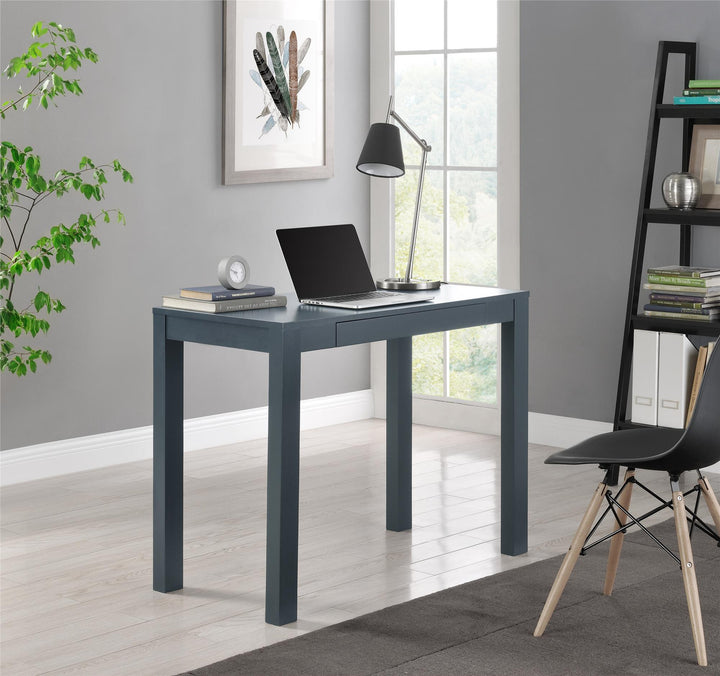 Parsons Minimalistic Desk with Drawer - Gray