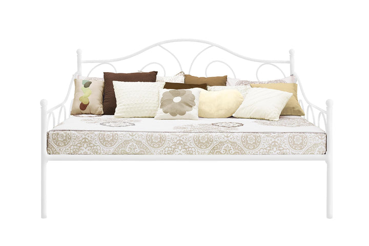 Victoria Metal Daybed with 15 Inch Clearance for Storage - White - Full