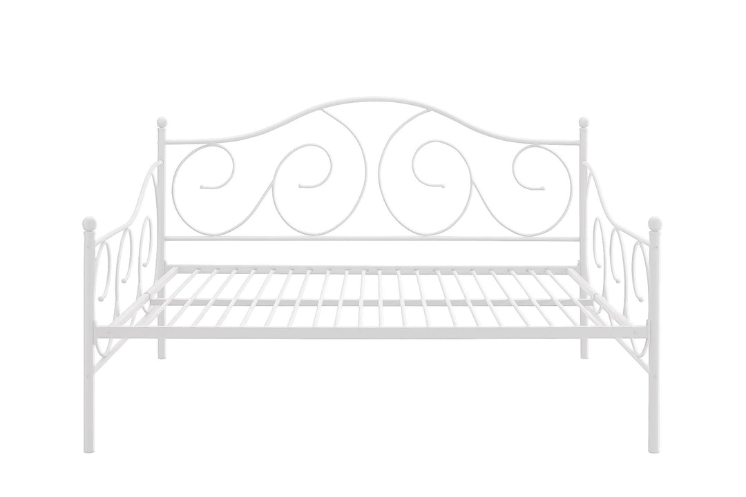 Victoria Metal Daybed with 15 Inch Clearance for Storage - White - Full