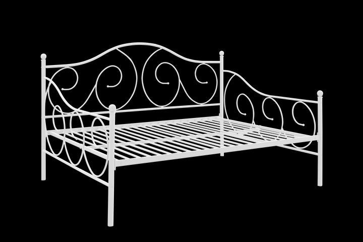 Victoria Metal Daybed with 15 Inch Clearance for Storage - White - Full