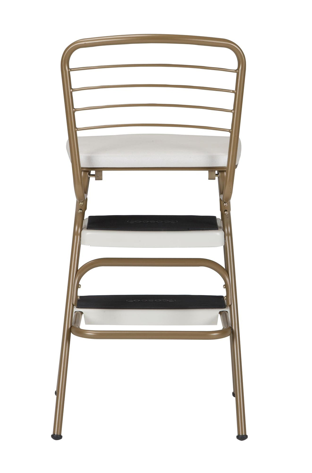 Stylaire Retro Chair + Step Stool with Flip-Up Seat - Gold - 1-Pack