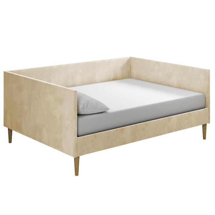 Franklin Mid Century Upholstered Daybed Contemporary Design - Tan - Full