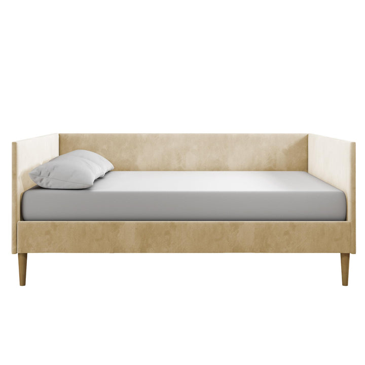 Franklin Mid Century Upholstered Daybed Contemporary Design - Tan - Full