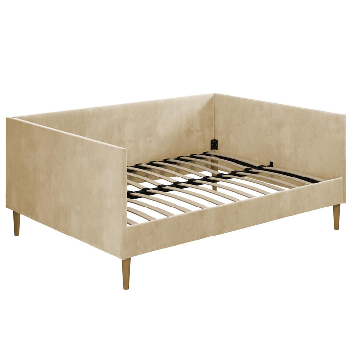 Franklin Mid Century Upholstered Daybed Contemporary Design - Tan - Full