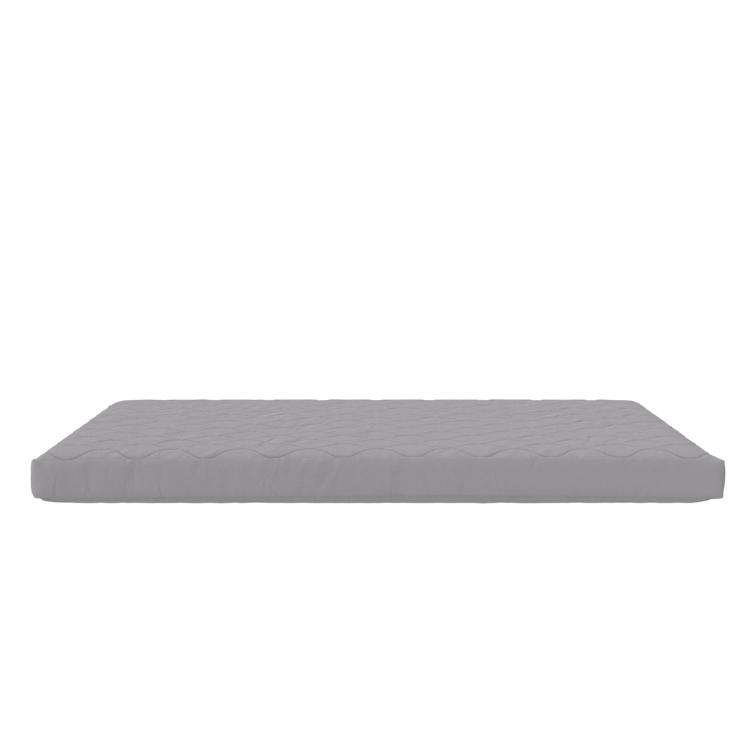 6 Inch Quilted Mattress with Machine Washable Cover - Soft Grey - Twin