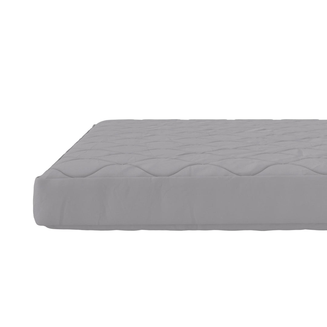 6 Inch Quilted Mattress with Machine Washable Cover - Soft Grey - Twin
