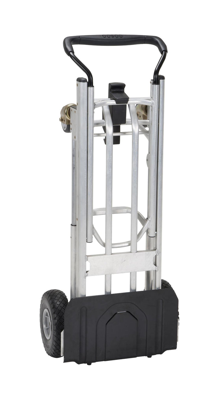4 in 1 Steel Folding Hand Truck with Flat-Free Wheels - Black - 1-Pack