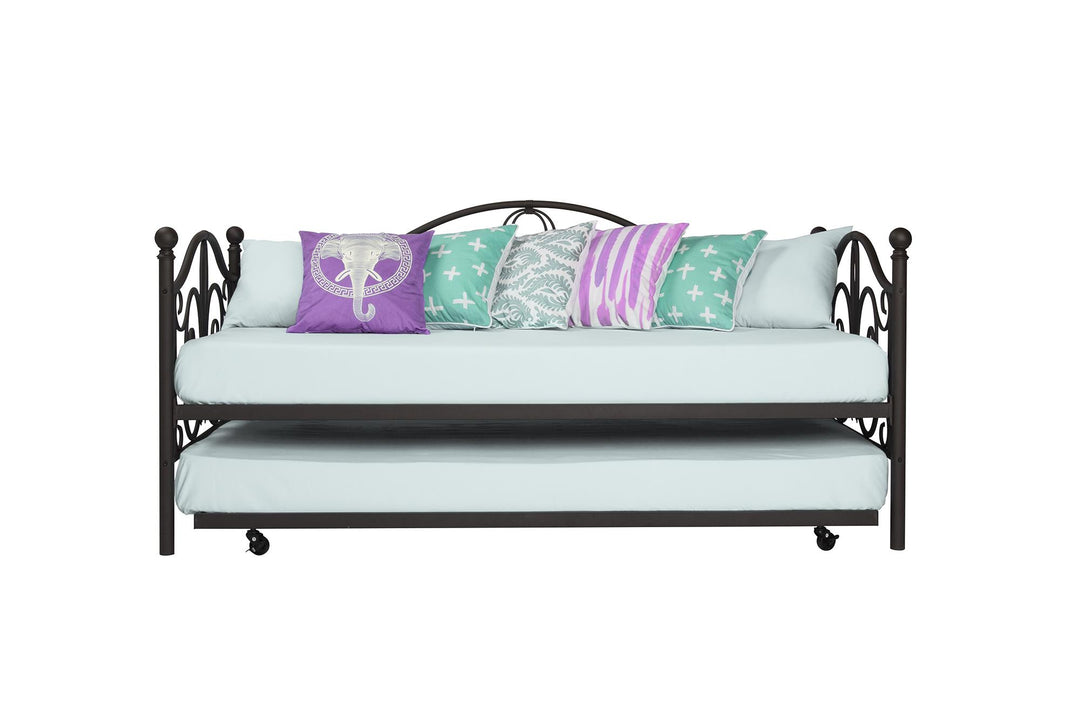 Ballard Victorian Metal Daybed and Trundle with Set - Bronze - Twin