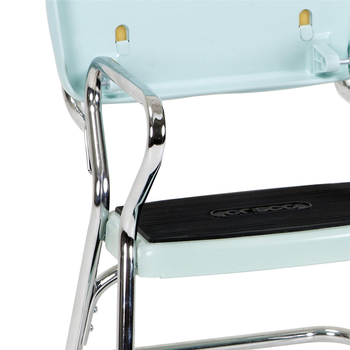 Stylaire Retro Chair + Step Stool with Flip-Up Seat - Teal - 1-Pack