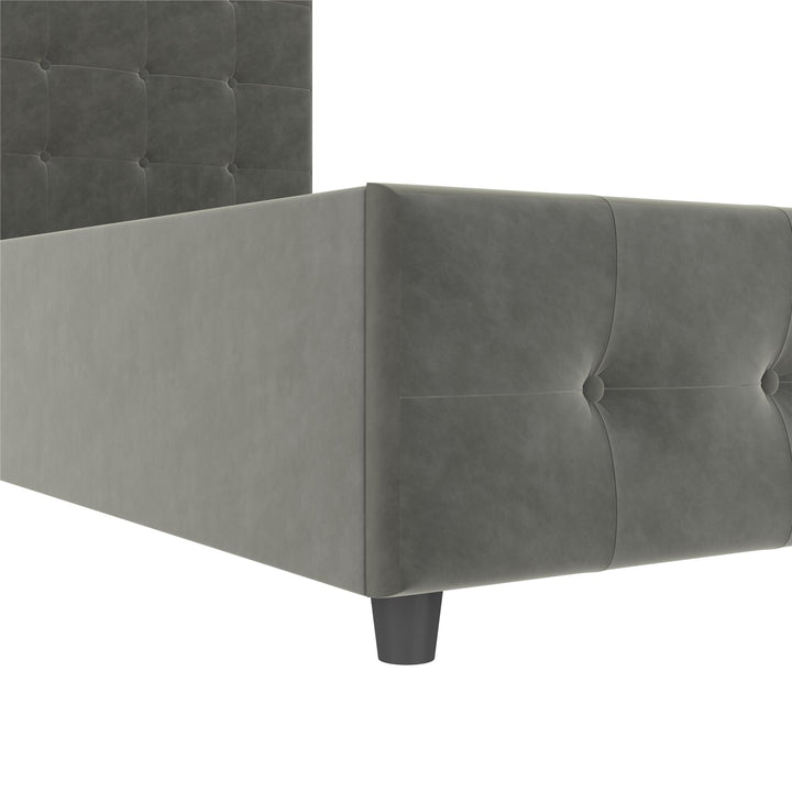 Cambridge Upholstered Bed with Gas Lift Storage Compartment - Gray - Twin