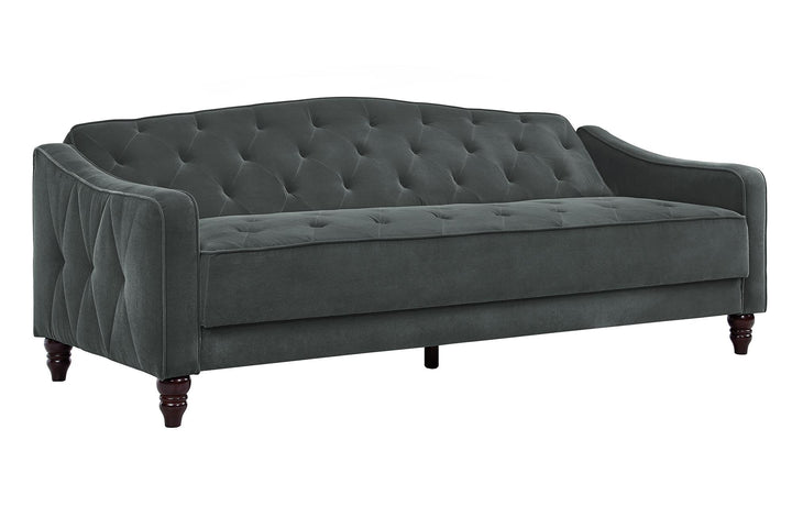 Vintage Tufted Sofa Sleeper II - Dark Gray