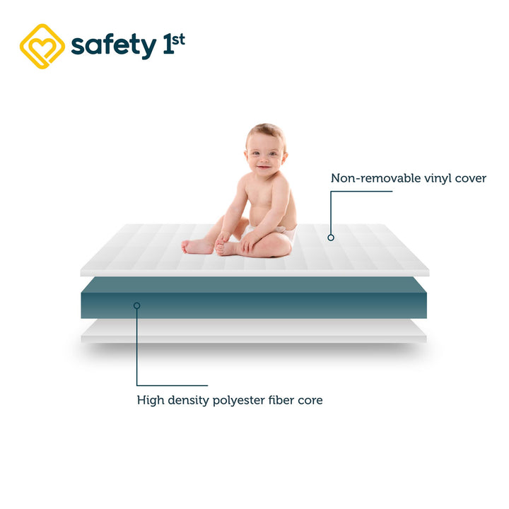 Precious Angel Standard Baby Crib & Toddler Bed Mattress - White - Crib & Toddler Mattress