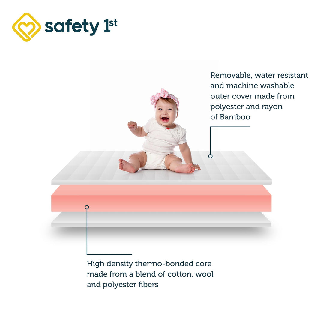 Precious Angel Supreme Firm Baby Crib & Toddler Mattress - White - Crib & Toddler Mattress