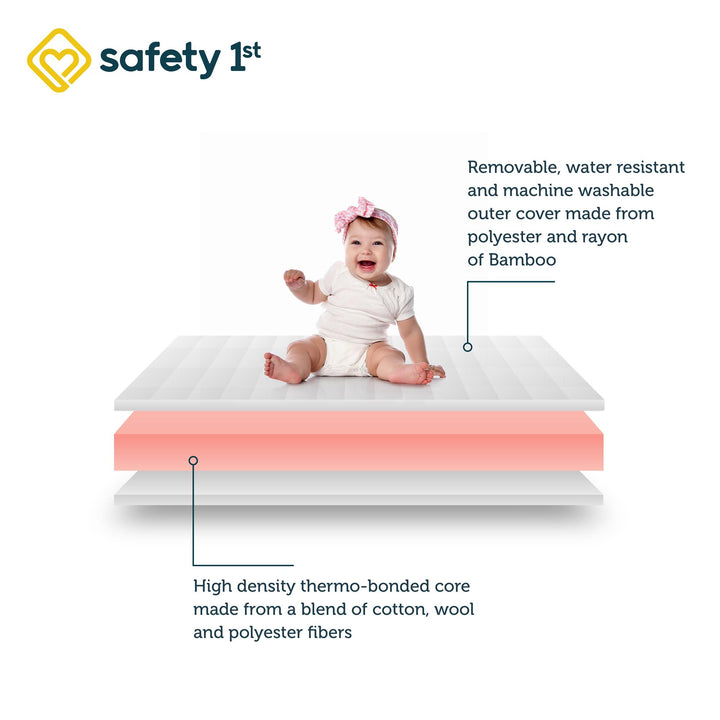 Precious Angel Supreme Firm Baby Crib & Toddler Mattress - White - Crib & Toddler Mattress