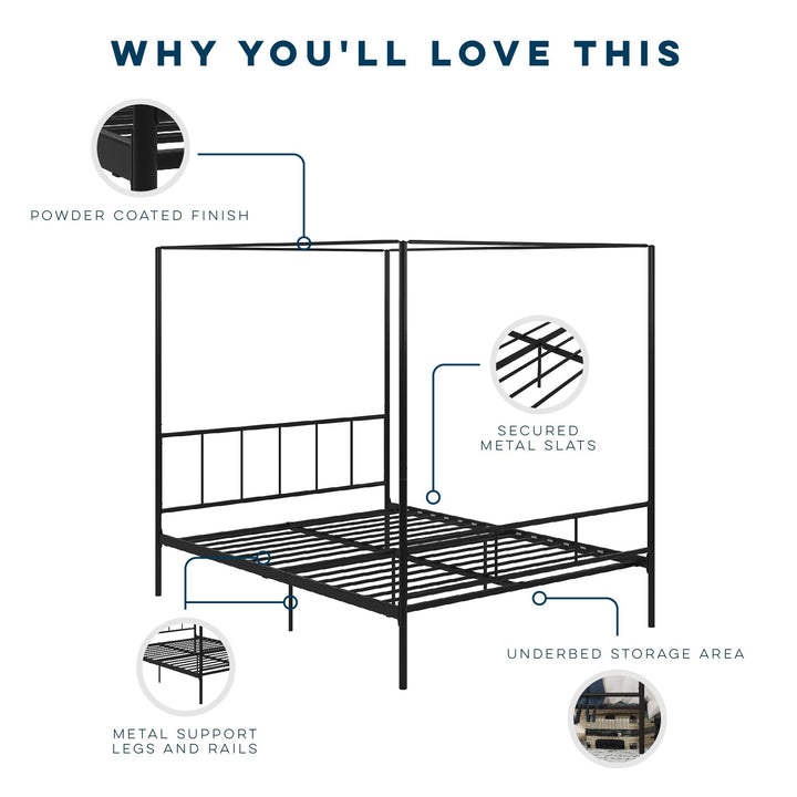 Best Marion Canopy Bed for Home -  Black 