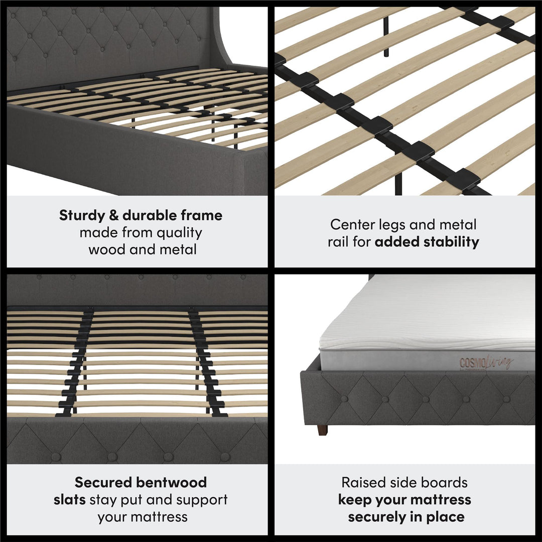 Mercer Upholstered Bed - Grey Linen - King