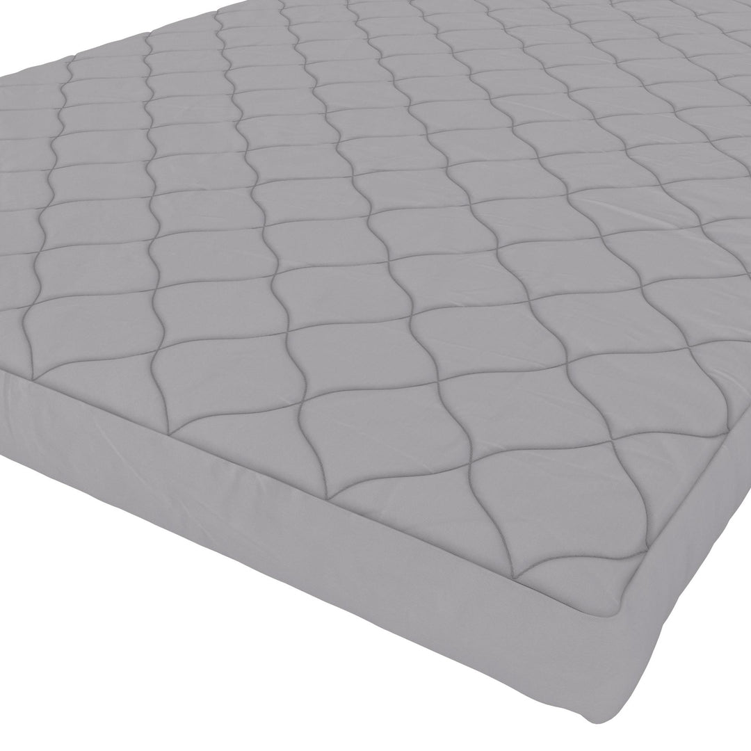 6 Inch Quilted Mattress with Machine Washable Cover - Soft Grey - Full