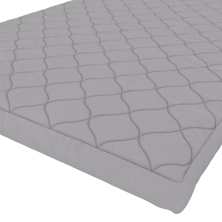 6 Inch Quilted Mattress with Machine Washable Cover - Soft Grey - Full