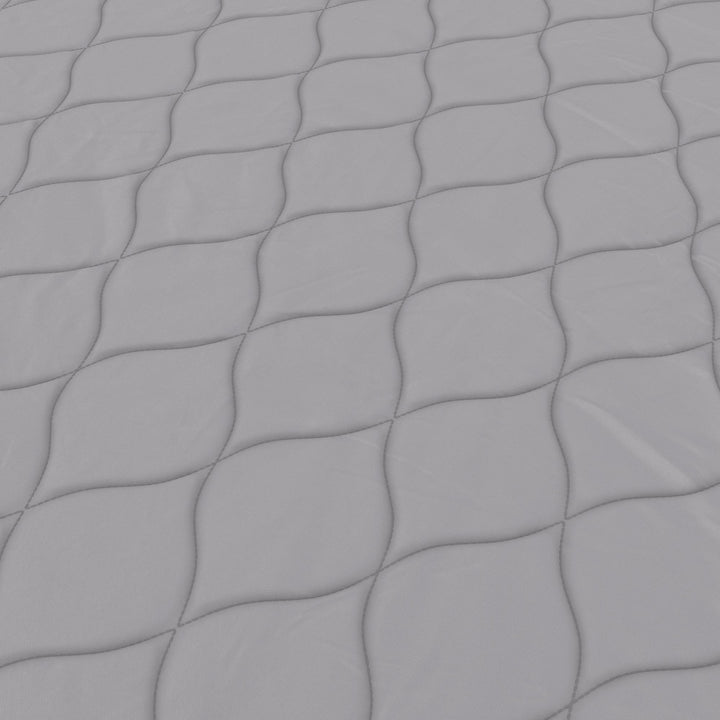 6 Inch Quilted Mattress with Machine Washable Cover - Soft Grey - Full