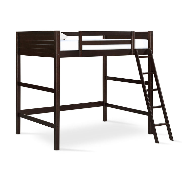 Denver Wooden Kids Loft Bed with Storage Space - Espresso