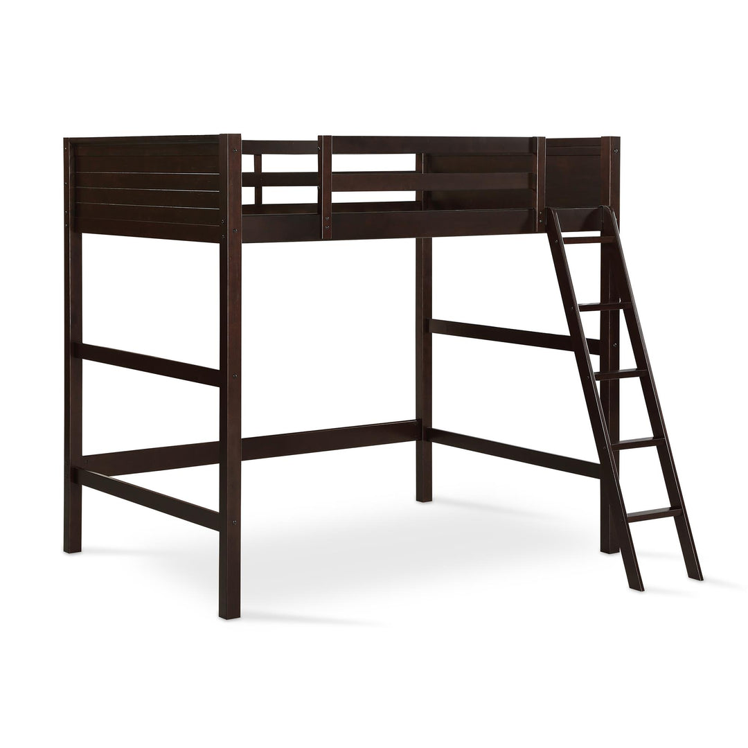 Denver Wooden Kids Loft Bed with Storage Space - Espresso