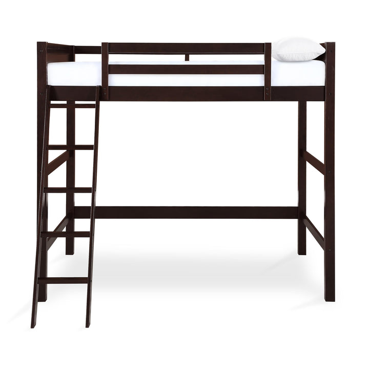 Denver Wooden Kids Loft Bed with Storage Space - Espresso