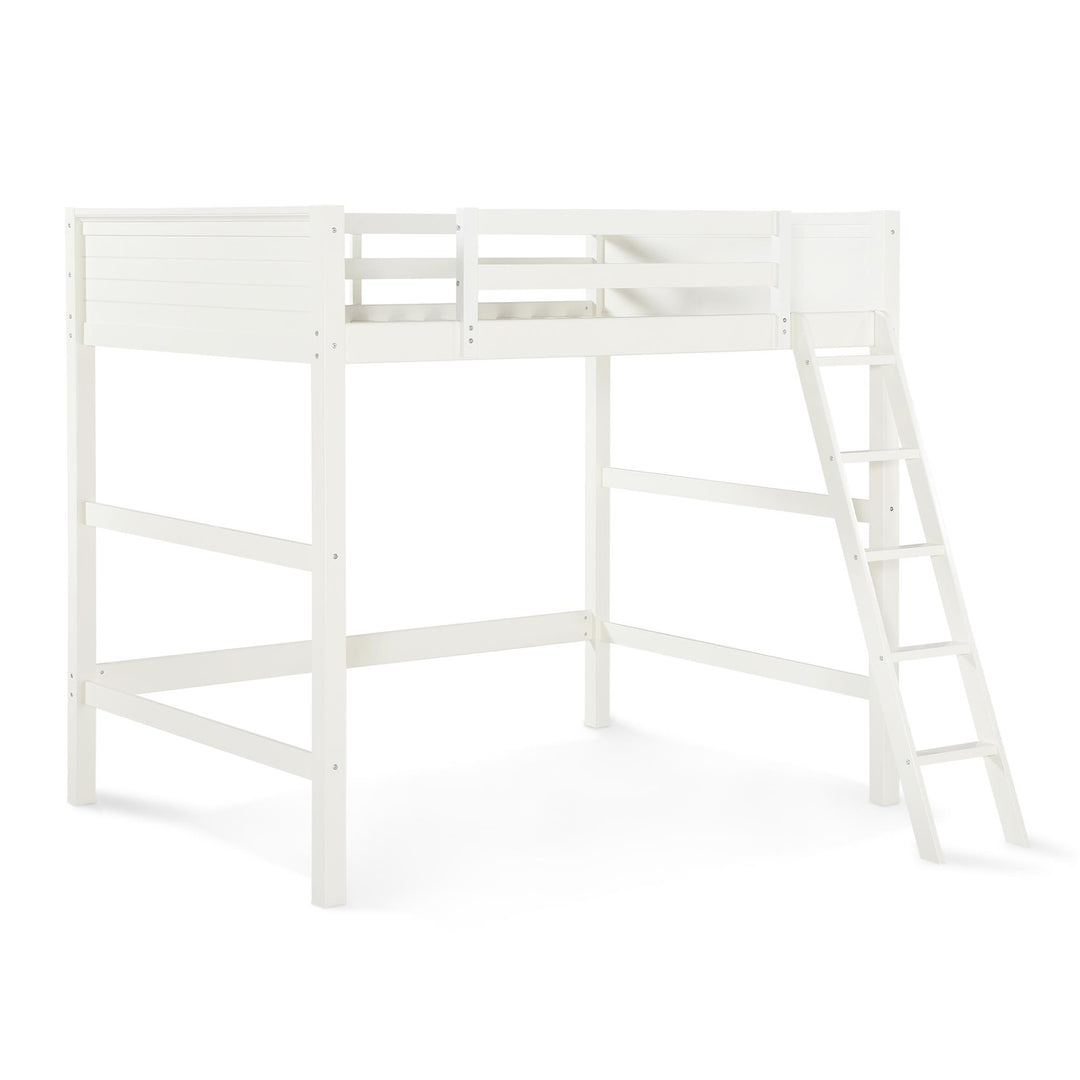 Denver Wooden Kids Loft Bed with Storage Space - White