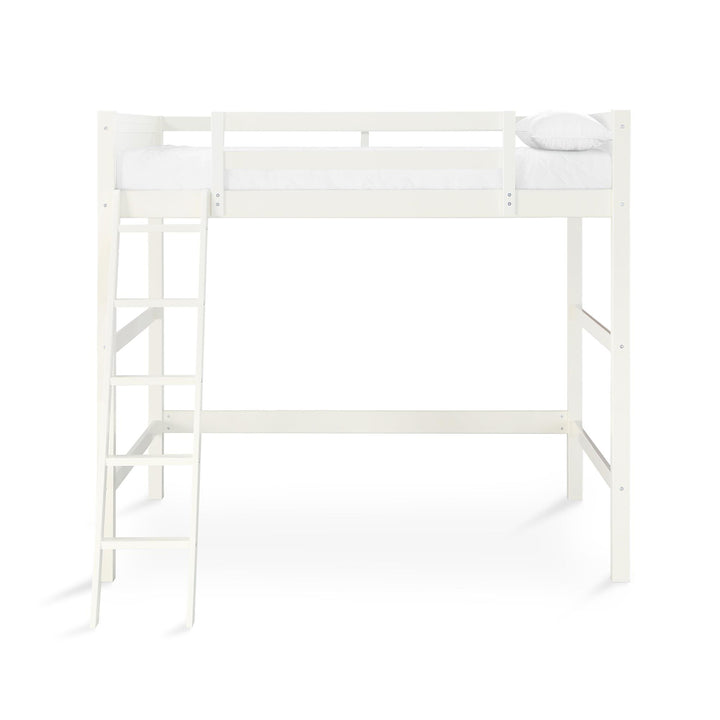 Denver Wooden Kids Loft Bed with Storage Space - White