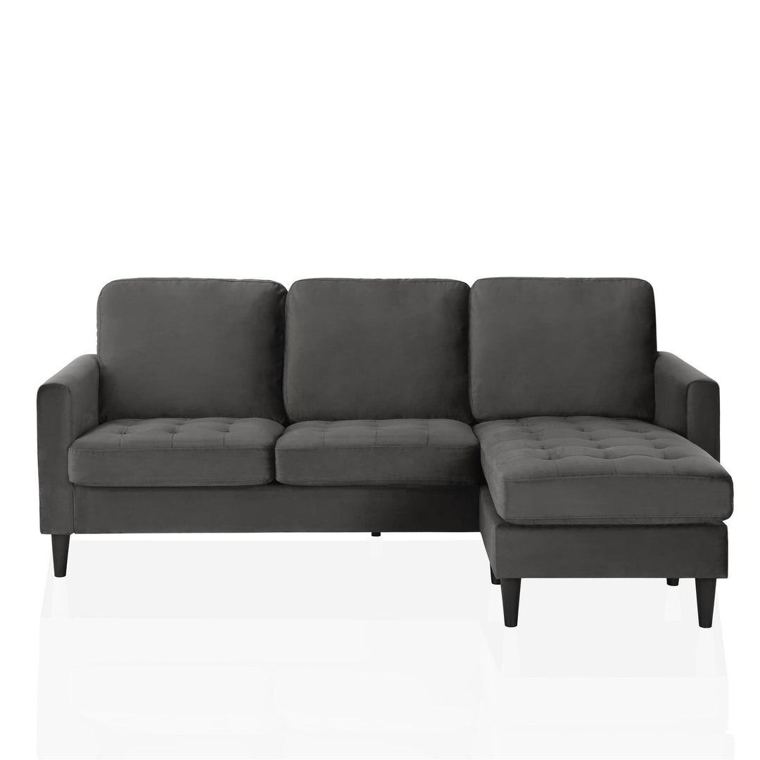 Strummer Reversible Sectional Sofa Couch - Charcoal