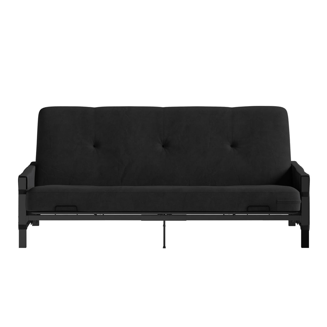 Fairview Storage Futon with 6 Inch Thermobonded High Density Polyester Fill Futon Mattress - Charcoal