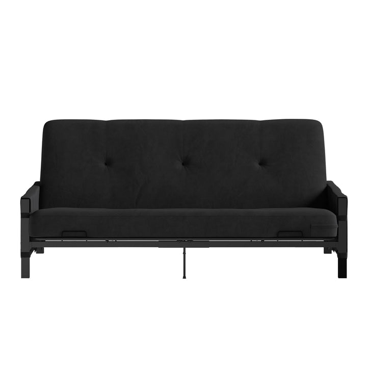 Fairview Storage Futon with 6 Inch Thermobonded High Density Polyester Fill Futon Mattress - Charcoal