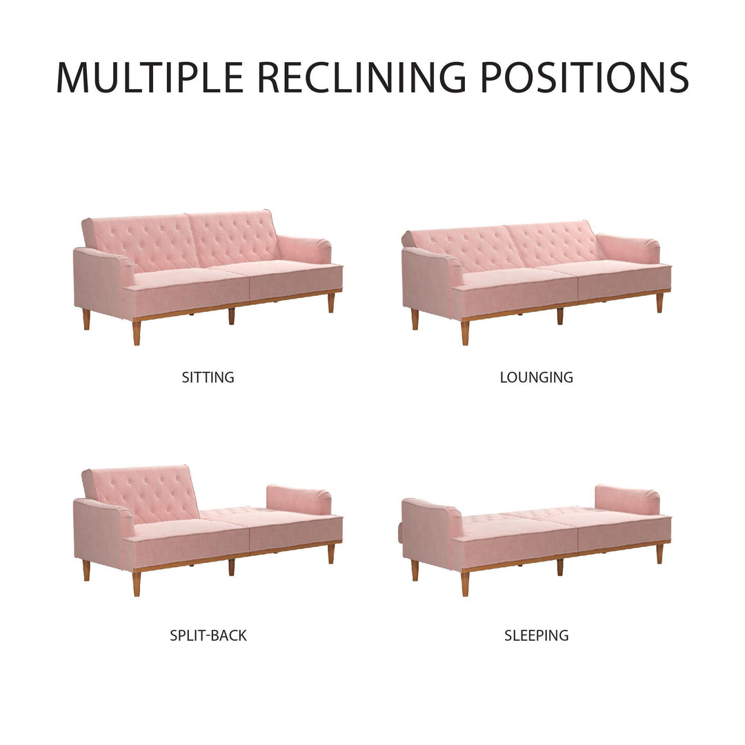 Stella Vintage Coil Futon - Pink
