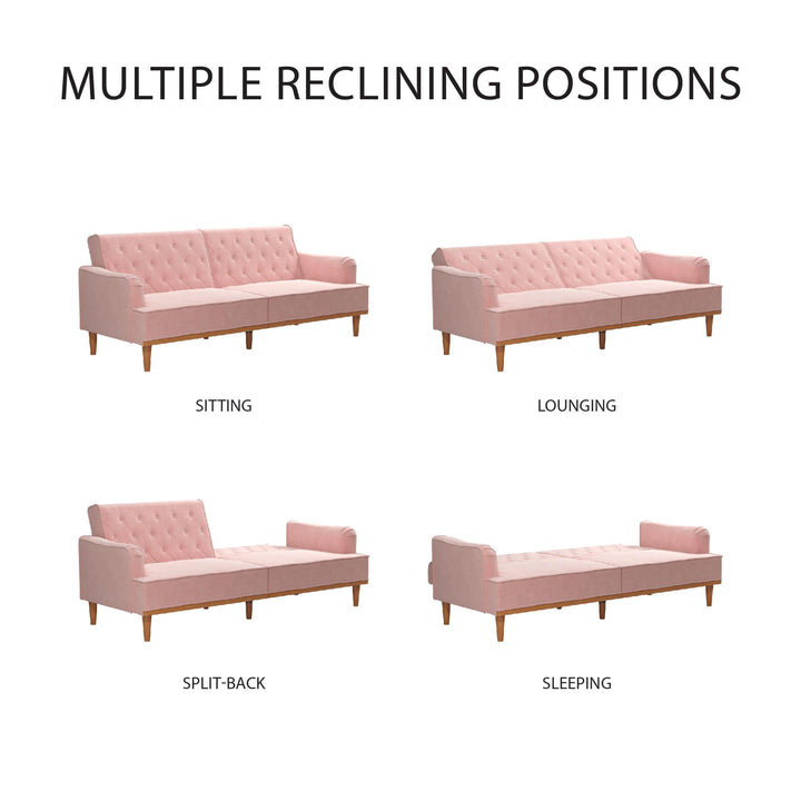 Stella Vintage Coil Futon - Pink