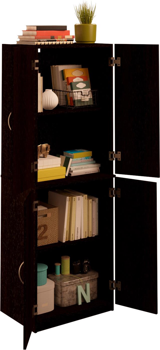 Systematic 4 Door 5' Storage Cabinet - Espresso
