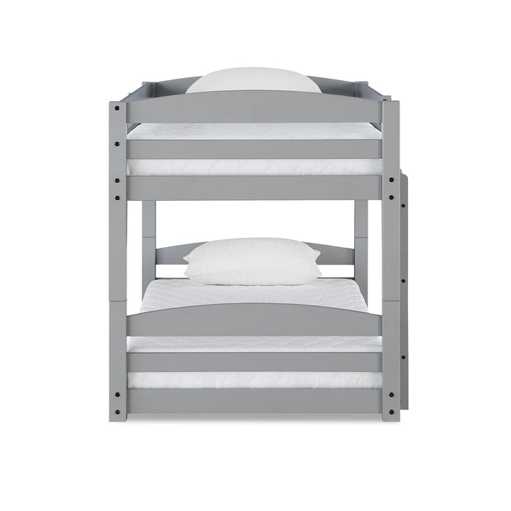 Sierra Twin over Twin Wood Bunk Bed, Converts into 2 Twin Beds - Gray - Twin-Over-Twin
