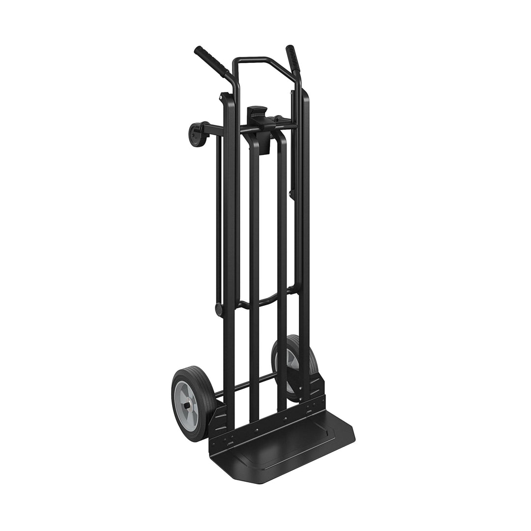 Steel 2 in 1 Hand Truck with 800 lb Weight Capacity - Black