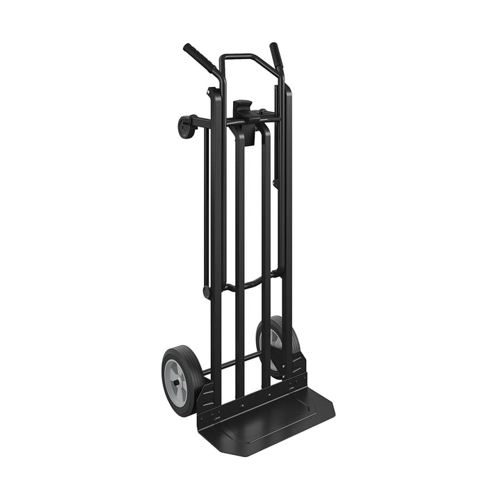 Steel 2 in 1 Hand Truck with 800 lb Weight Capacity - Black