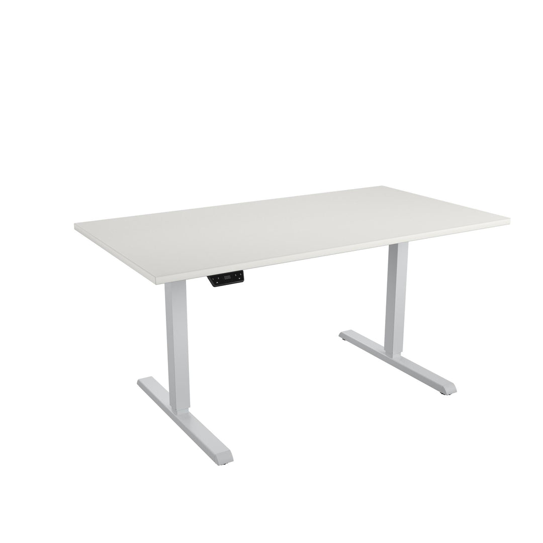 Health-friendly 60 inch adjustable Pro-Desk with LED settings -  White - 5’ Straight